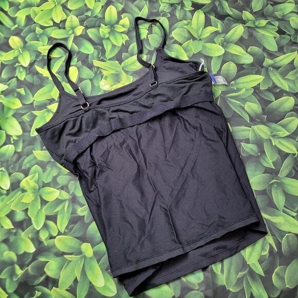NWT Leilani Spring Cocoa Beach Black Sand Underwire Tankini Top size 12 - Picture 7 of 14